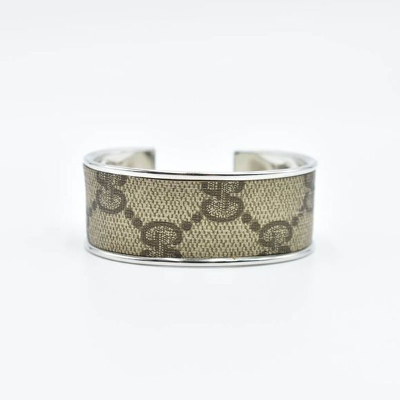 Gucci Monogram Canvas Bangle in Gold - Picture 6 of 7
